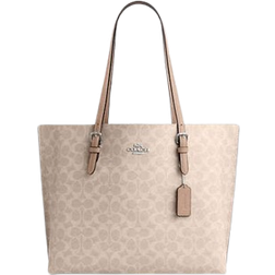 Coach Mollie Tote Bag In Signature Canvas - Silver/Sand/Taupe