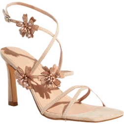 Shein SHUZIA Square Toe Flower Strappy High Heel