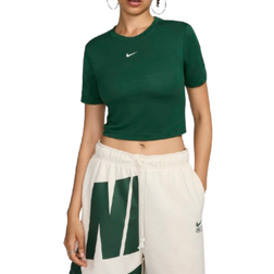 Nike Sportswear Essential Women's Slim Cropped T-shirt - Gorge Green/Sail