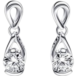 Pandora Infinite Drop Earrings - Silver/Diamonds