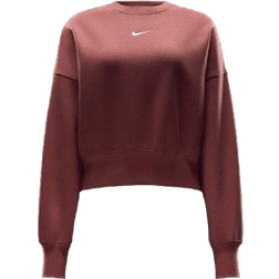 Nike Sportswear Phoenix Fleece Women's Over Oversized Crew Neck Sweatshirt - Canyon Pink/Sail