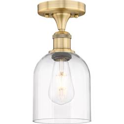 Innovations Lighting Edison Bella Brushed Brass/Clear Ceiling Flush Light 5.5"