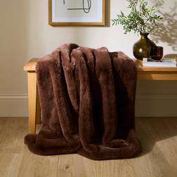 Dunelm Silky Blankets Brown (180x130cm)