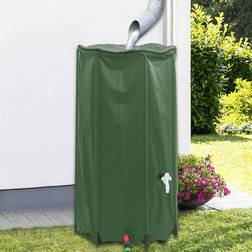 vidaXL Water Tank with Tap Foldable 100 L PVC Green 100L