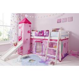 Noa and Nani Moro Cabin Bed Midsleeper With Slide And Fairies Tower & Tent