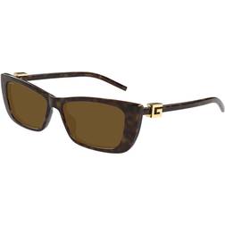Gucci GG1681S 004 Solglasögon Injicerad Havana Brun Cat Eye