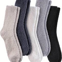 Shein Paar/Packung Herren flauschige weiche Socken, warme Plüsch Hausschuh Socken für den Winter Zuhause Gebrauch