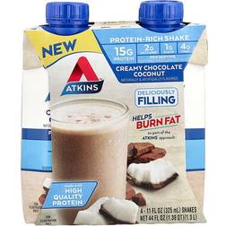 Atkins Protein Shake Creamy Chocolate Coconut 325ml 4-pack