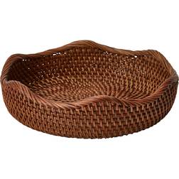 Lexington Rattan Wavy Brown Basket 30cm