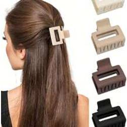 Shein Square Lightweight Plastic Hair Clip 4-pack