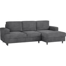 Mid you Velour Dark Grey Sofa 247cm 4-Sitzer