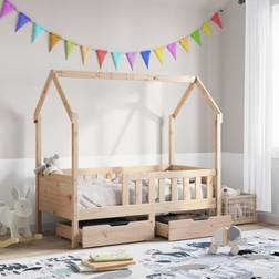vidaXL Sengeramme Til Juniorseng Massivt Fyrretræ 80x170 cm