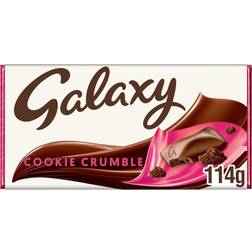 Galaxy Cookie Crumble Milk Chocolate Block Bar 114g 1pack