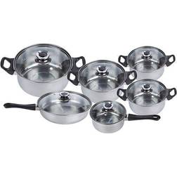 Retoo - Cookware Set with lid 12 Parts