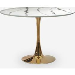 Produce Shop Goblet Ronde Gold Marble Effect Esstisch 120cm