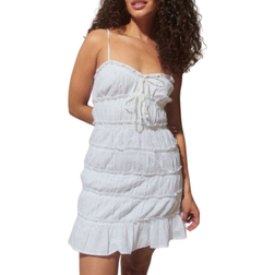 Gina Tricot Broderie Anglaise Strap Dress - White