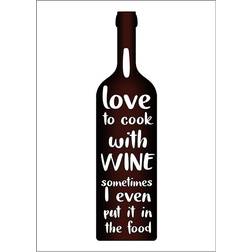 Daells Bolighus I love to cook with wine Black/White Plakat 50x70cm