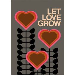 Daells Bolighus Let Love Grow Gray Plakat 30x40cm