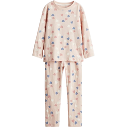 H&M Bedruckter Baumwollpyjama - Hellrosa/Herzen (1230485002)