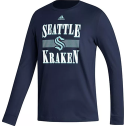 Adidas Men's Navy Seattle Kraken Reverse Retro 2.0 Fresh Playmaker Long Sleeve T-shirt