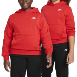 Nike Big Kid's Sportswear Club Fleece Pullover Hoodie - University Red/White (FD3001-657)