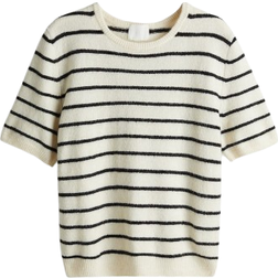 H&M Fine-Knit Jumper - Cream/Striped