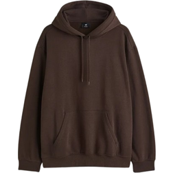 H&M Loose Fit Hoodie - Dark Brown