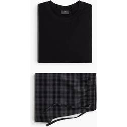 H&M Herre Sort Regular Fit Pyjamas