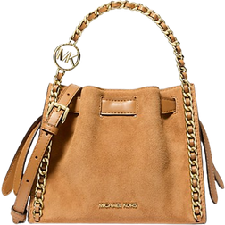Michael Kors Mina Small Suede Logo Chain Crossbody Bag - Deer