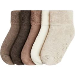 H&M Baby White 5-pack anti-slip terry socks