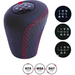 Simoni Racing Gear Shift Knob Slick Black Leather