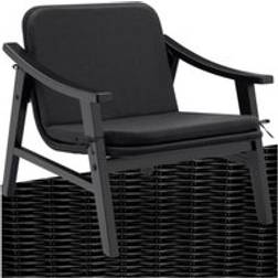 tectake Polyrattan Havestol Treviso Træramme Polstring Sort Havestol