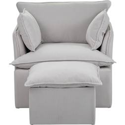XC-Home Snuggle Grey Armchair 83cm 2pcs
