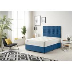 Somnior Galaxy Sprung Memory Foam Divan Bed with Headboard - Navy - Small Single