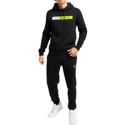 Emporio Armani EA7 Chest Tape Overhead Tracksuit - Black