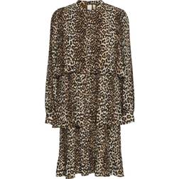 Y.A.S Kalaya Mini Dress - Nomad/Leopard Print