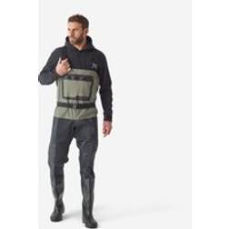 Caperlan Waders pesca 500 PVC traspiranti verde cachi cenere grigio carbone