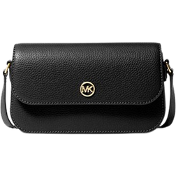 Michael Kors Jet Set Travel Small Pebbled Leather Crossbody Bag - Black