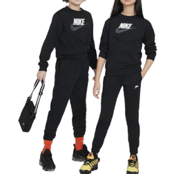 Nike Older Kid's Sportswear Tracksuit - Black/White/White (FD3090-010)