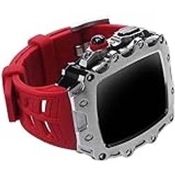 Shzzhs Alloy Case with Silicone Strap for iWatch 6/5/4/SE