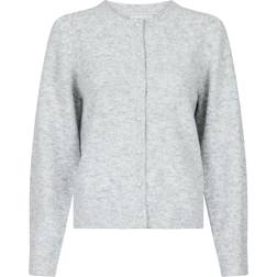 Neo Noir Nuna Knit Cardigan - Light Grey Melange