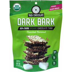 Taza Organic 80% Toasted Coconut Dark Bark 119g 1pack