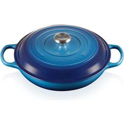 Le Creuset Azure Blue Signature Cast Iron med låg 30cm