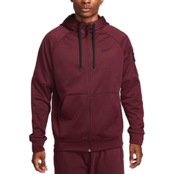 Nike Therma Men's Therma-FIT Full-Zip Fitness Top - Night Maroon/Black