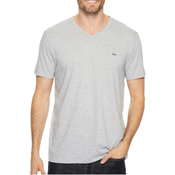 Lacoste V-neck Pima Cotton Jersey T-shirt - Grey Chine