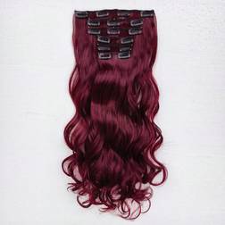 Shein Clip In Synthetic Hair Extensions Long Wavy Red Color