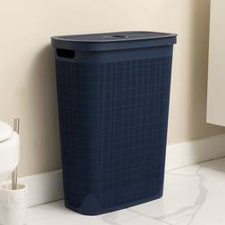 Addis Hessian 40L Slim Laundry Hamper Navy