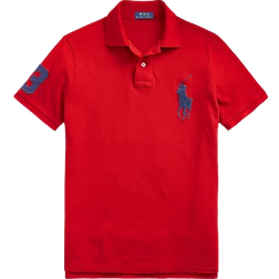 Polo Ralph Lauren Custom Slim Fit Big Pony Mesh Polo Shirt - Red