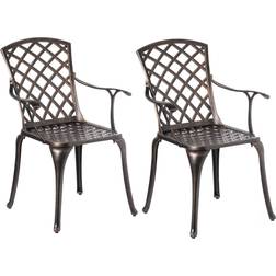 Gardenised ‎QI003960CH.2 2-pack Garden Dining Chair