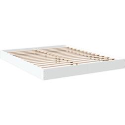 vidaXL Vit 160x200 cm Konstruerat Trä Sängram